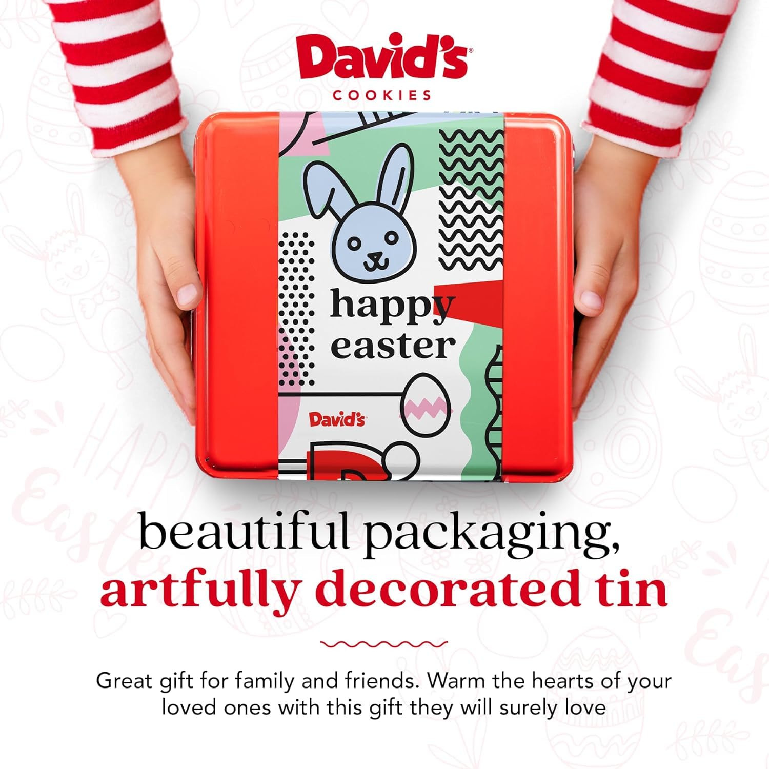 David’s Cookies Easter Gourmet Assorted Cookies and Brownies Gift Basket – 12 Fresh Baked Cookies & 10 Individually Wrapped Brownies – Delicious Springtime Treats for Family, Friends & Celebrations