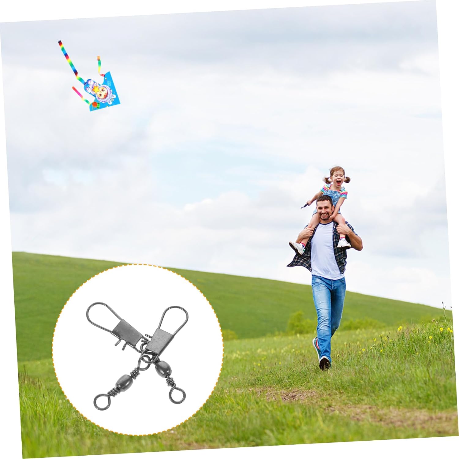 6pcs Metal Kite Bearing Hooks Heavy Duty Small Replacement Spool Accessories for Kite Reel Parts Compact Portable Easy Installation for Improved Flight Stability