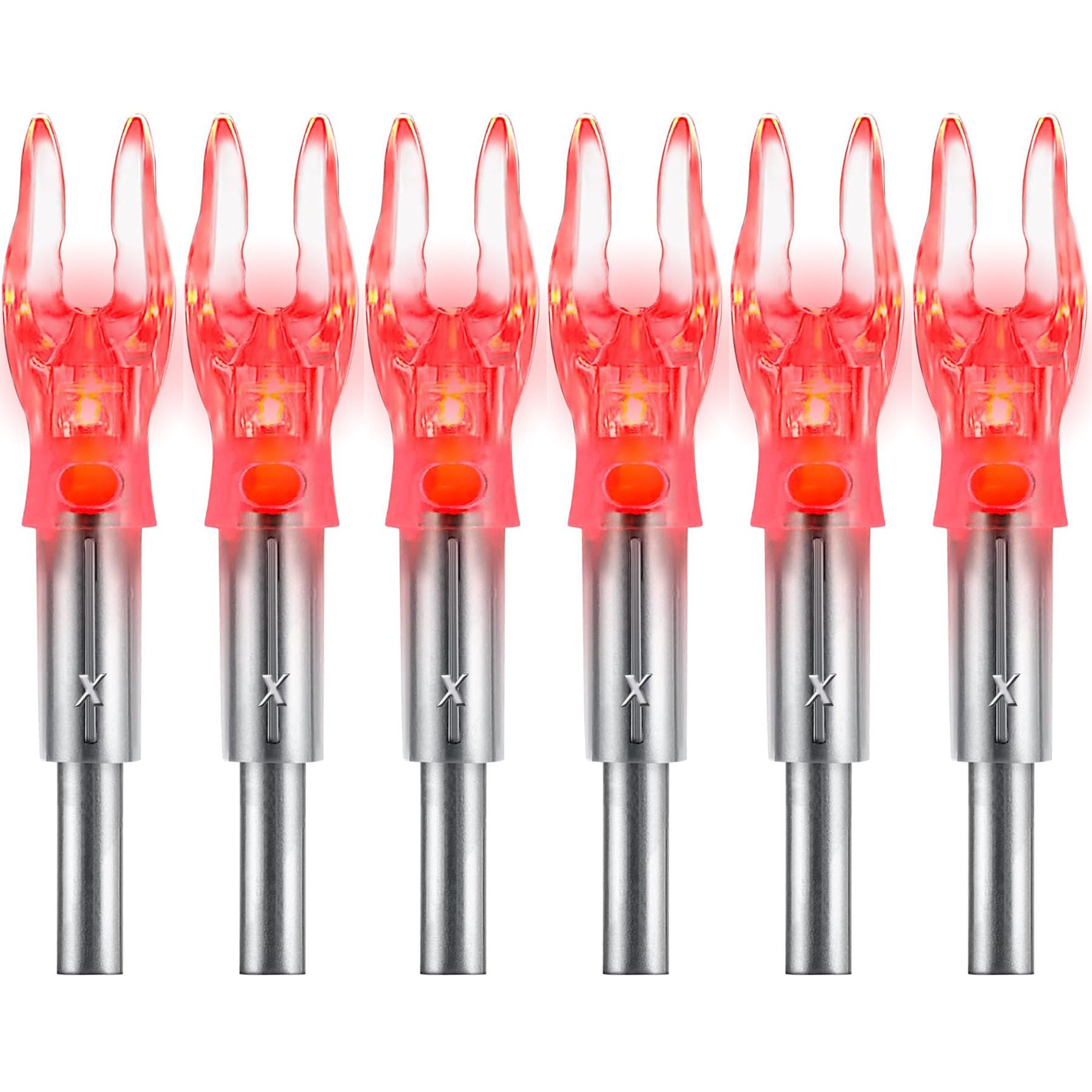 KEAUP Lighted Nocks X/5.2mm 6 PCS LED Arrow Nock Universal for Arrows with .204 .233 .244 .246 Inside Diameter, Screwdriver Included