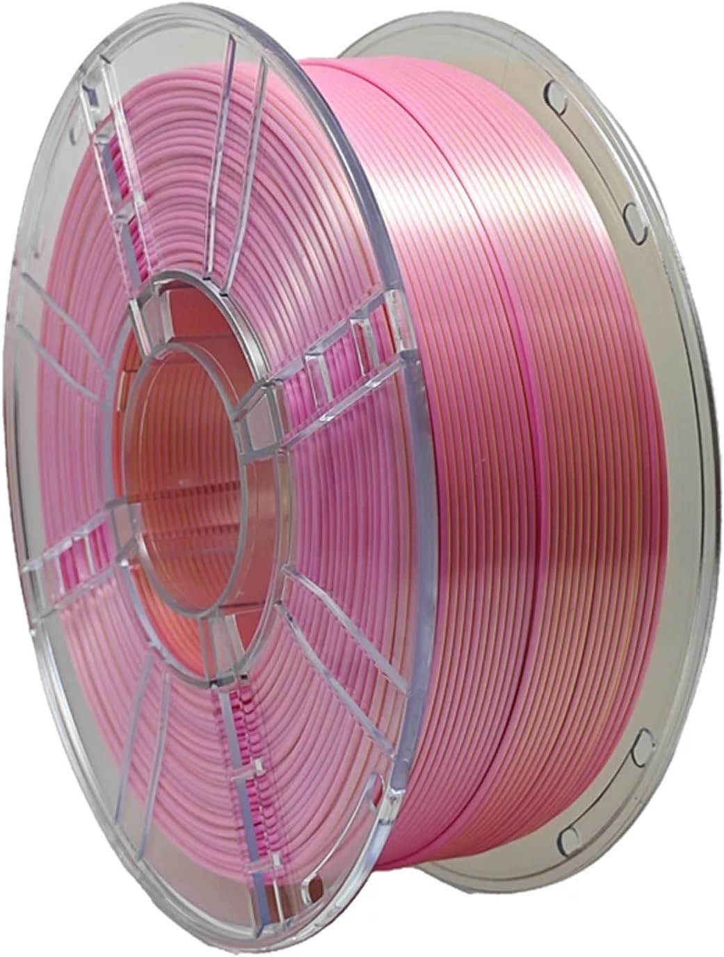 Silk Dual-Color PLA 3D Printer Filament 1.75mm 1KG (2.2LBS) – Two-in-One Color 3D Printing Material(Red-Green)