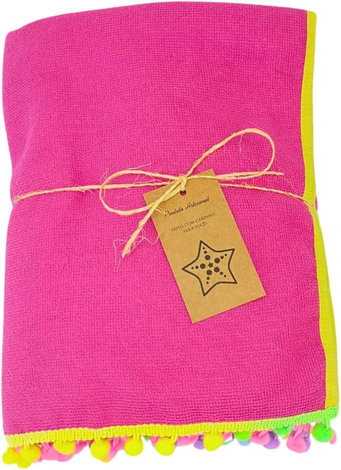 Canga de Praia Atoalhada Pink