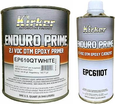 Enduro Prime DTM Epoxy Primer White EP610QT One Quart with Catalyst EPC611QT
