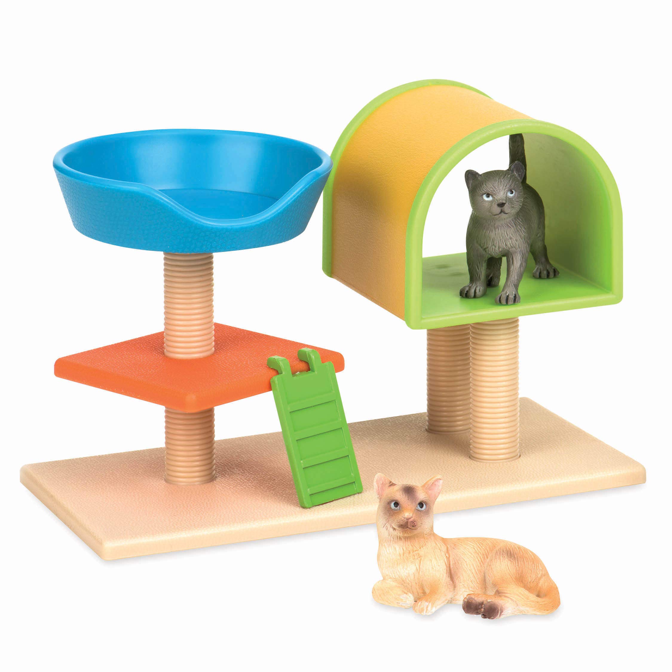 Terra by Battat – Cat Tree – Cat Toy Animal Figure Playset for Kids 3-Years-Old and Up (3 pc)