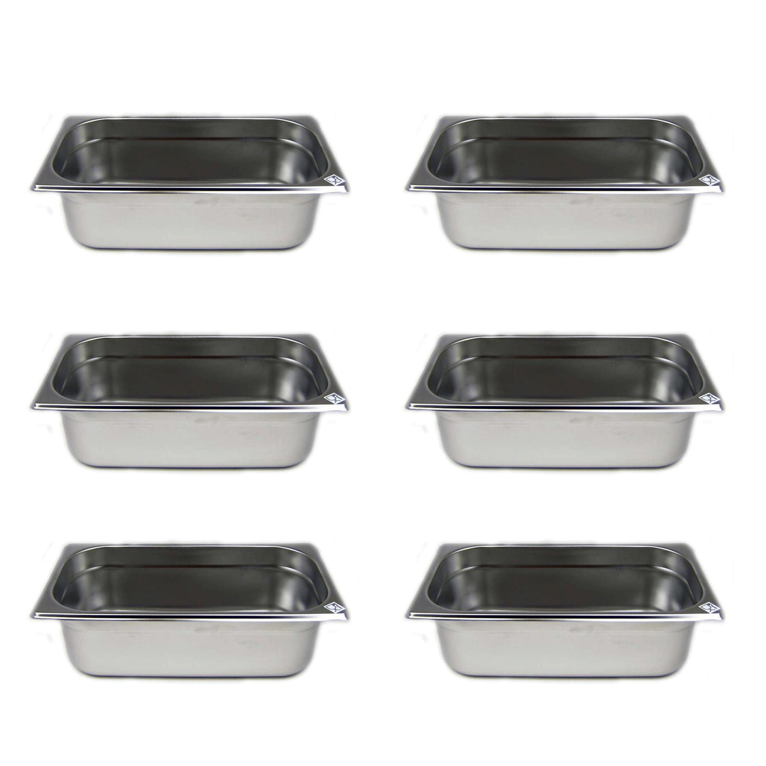 6 recipientes gastronorm GN 1/3 Gastronorm, acero inoxidable, 4 litros, profundidad 100 mm