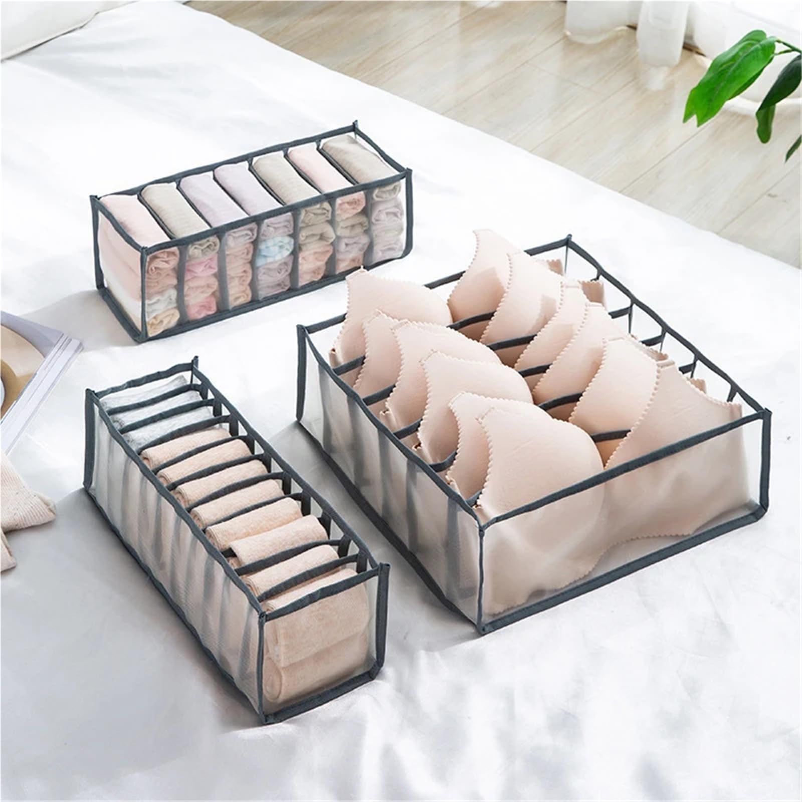 Organizzatore per cassetti della Biancheria Intima, Scatola Porta Calze, Reggiseno, Armadio per la casa, divisorio per armadi.