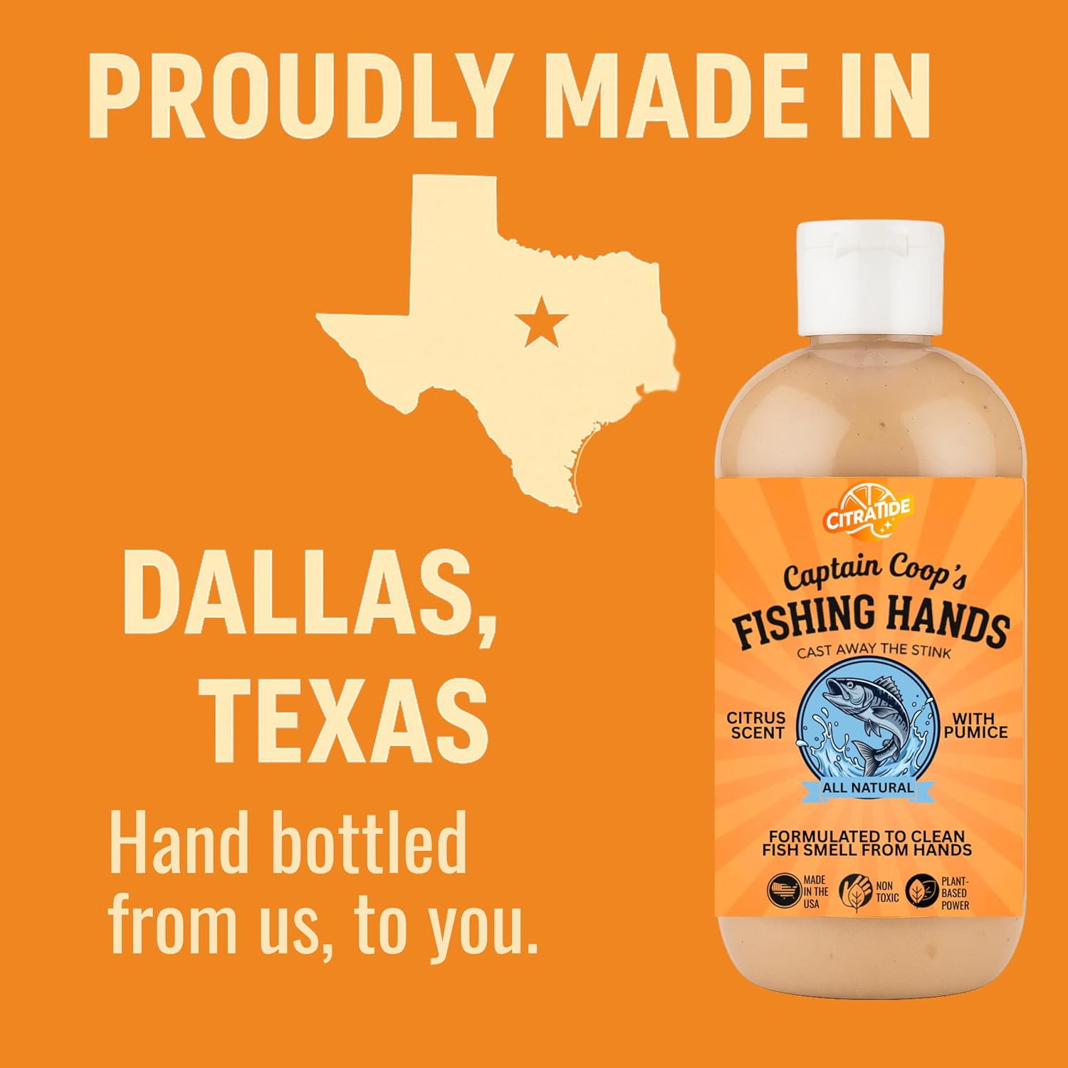 Captain Coop’s Fishing Hands – Chemical-Free Citrus Hand Scrub & Odor Remover – Removes Fish Smell & Grease – Gentle on Skin – Great for Fishermen, Mechanics & Gardeners – Made in USA (8 oz) - Image 8