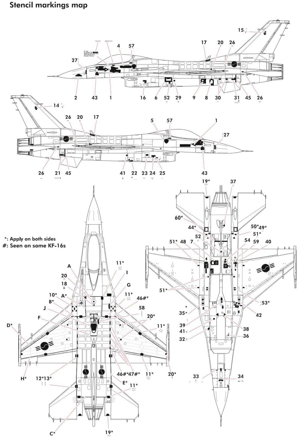 Kinetic Model Kits - Modell-Flugzeug Kf-16u Rokaf Viper |Kinetic|48153| 1:48