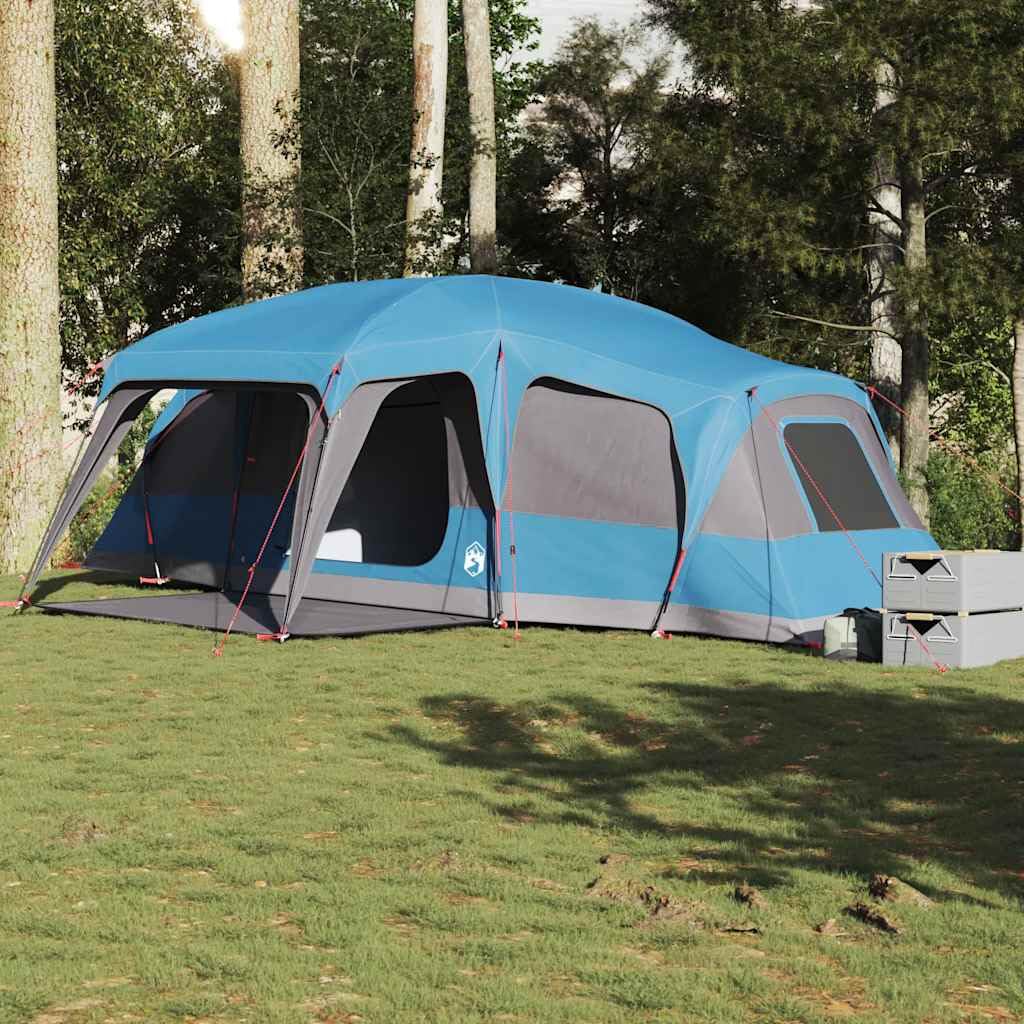 Tienda Familiar con Porche 9 Personas Azul,Deportes,Actividades al Aire Libre,Camping y Senderismo,Tiendas de campaña,18.39kg-4009585