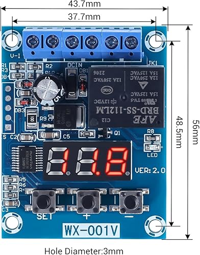 Miniatura 7 de Icstation DC 12 V Interruptor de desconexión de bajo voltaje sobre carga placa de protección de descarga con interfaz de alimentación independiente