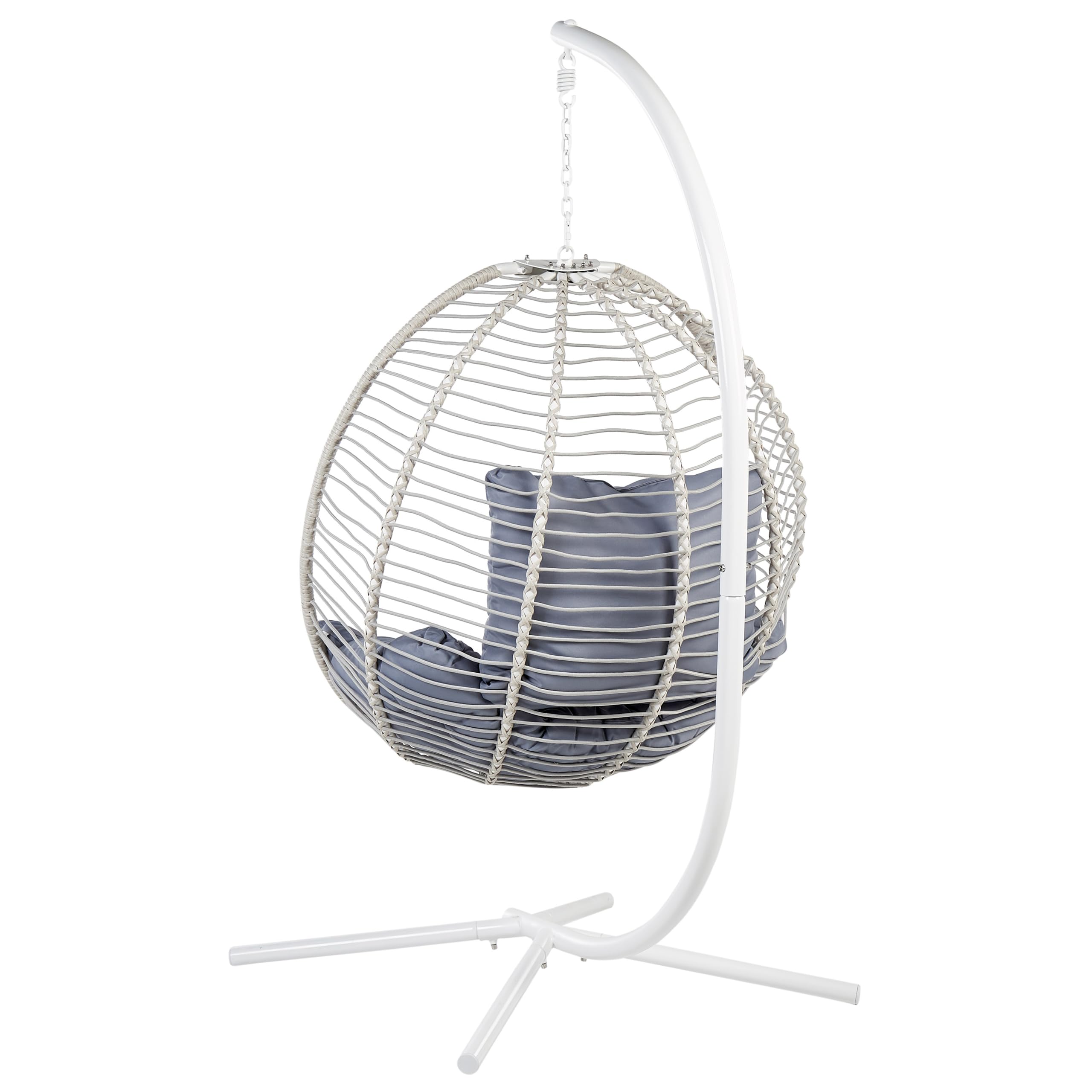 Fauteuil Suspendu avec Support Blanc Résistant aux UV pour Intérieur Extérieur Arco