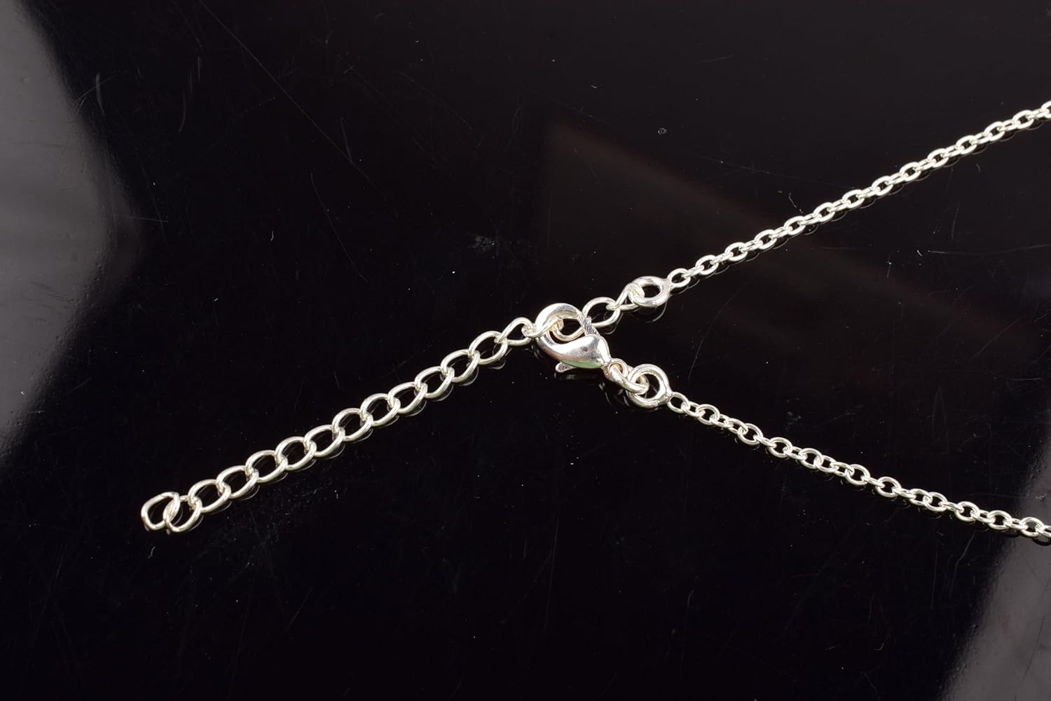 Black Ethiopian Opal Tumble Crystals Gemstone Pendant Necklace, Handmade Dainty Jewelry, Gift for Women, Birthstone Healing Crystals 18 inch Chain - Image 5