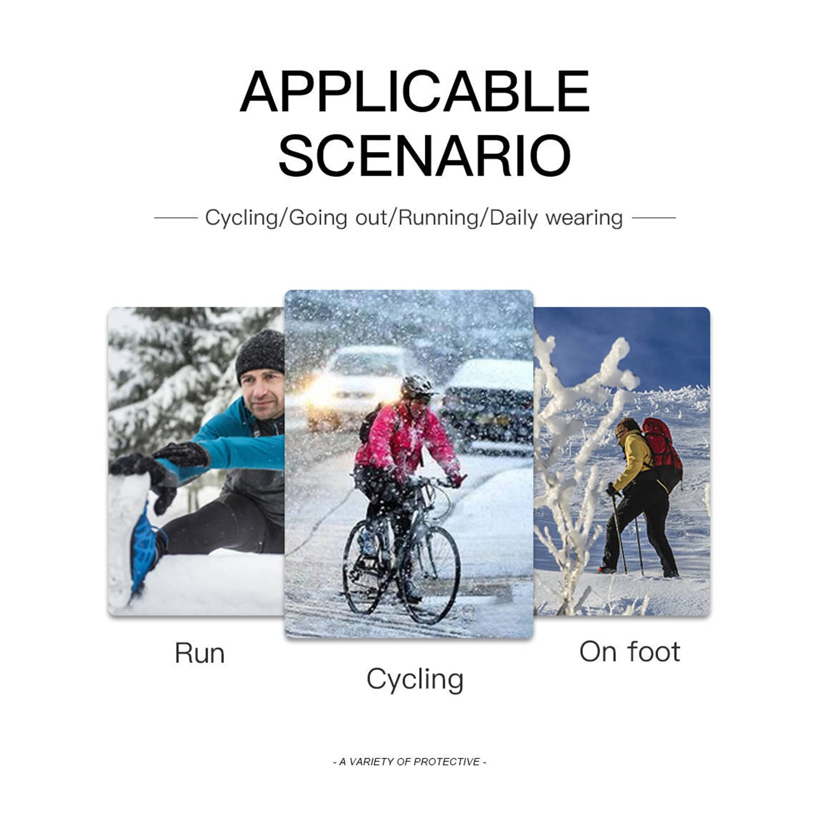 Guantes de Ciclismo para Hombre y Mujer, Guantes Ciclismo de Invierno - Guantes para Pantalla Táctil - Antideslizante - Reflectante - Correr Esquiar Conduci Escalar Cazar Acampar,Gray,S