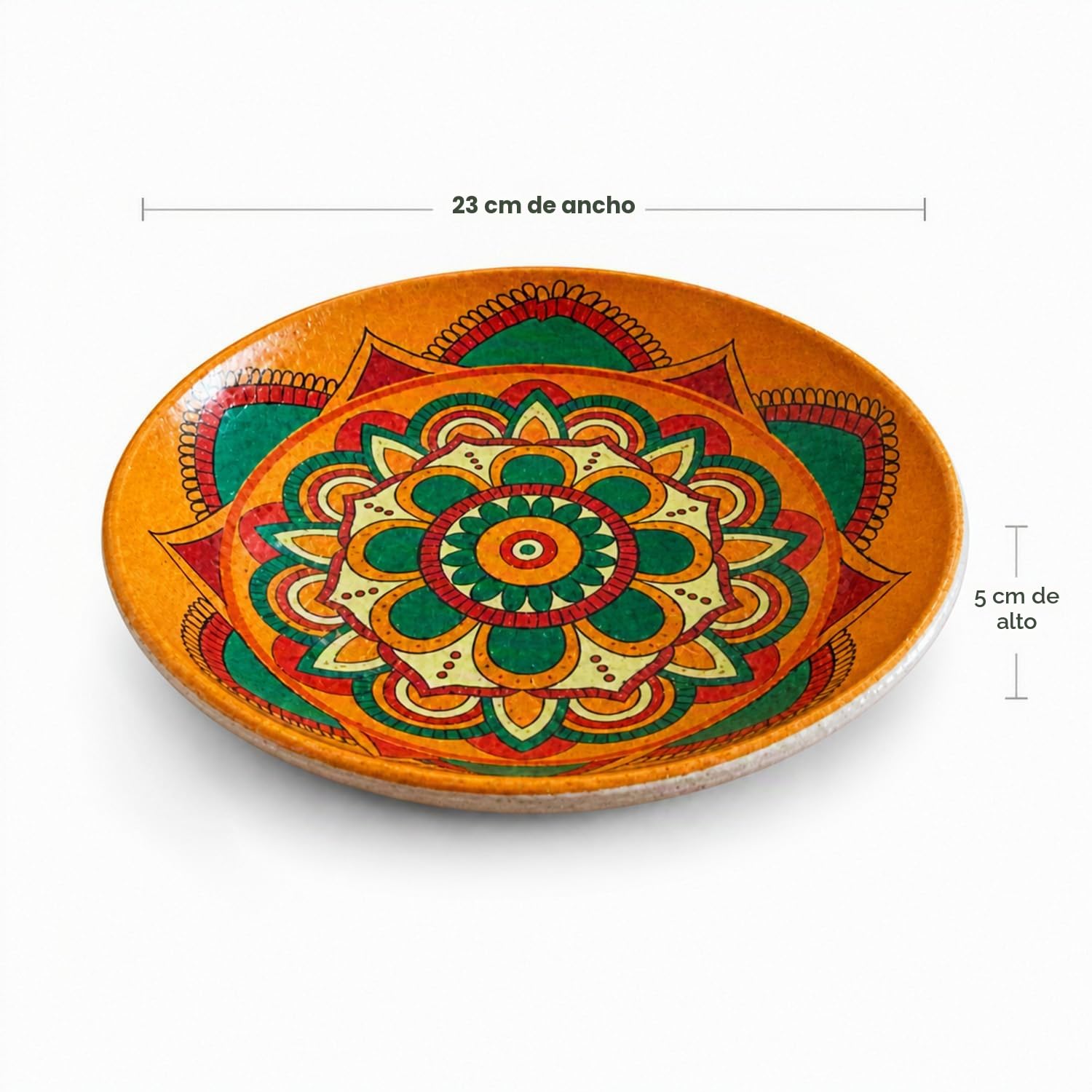 Plato Hondo de Melamina Pack de 4 Unidades, Vajilla Resistente de 23 cm, Platos Ligeros Reutilizables para Sopa, Pasta y Ensalada, Uso Diario en Cocina, Camping, Picnic, Fácil Limpieza