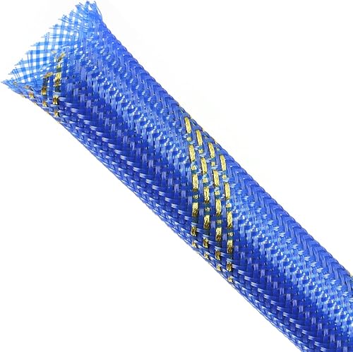 Miniatura 12 de Funda de cable trenzada, funda de cable trenzada expandible de PET, gestión de cables de malla flexible para audio, video y otros dispositivos Negro