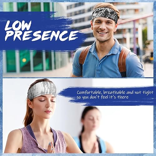 Miniatura 5 de 18 Pcs Sports Sweatbands for Men Women Camo Headbands Workout Non Slip Headbands Breathable Head Band Fitness Stretchy Unisex Hairband for Yoga