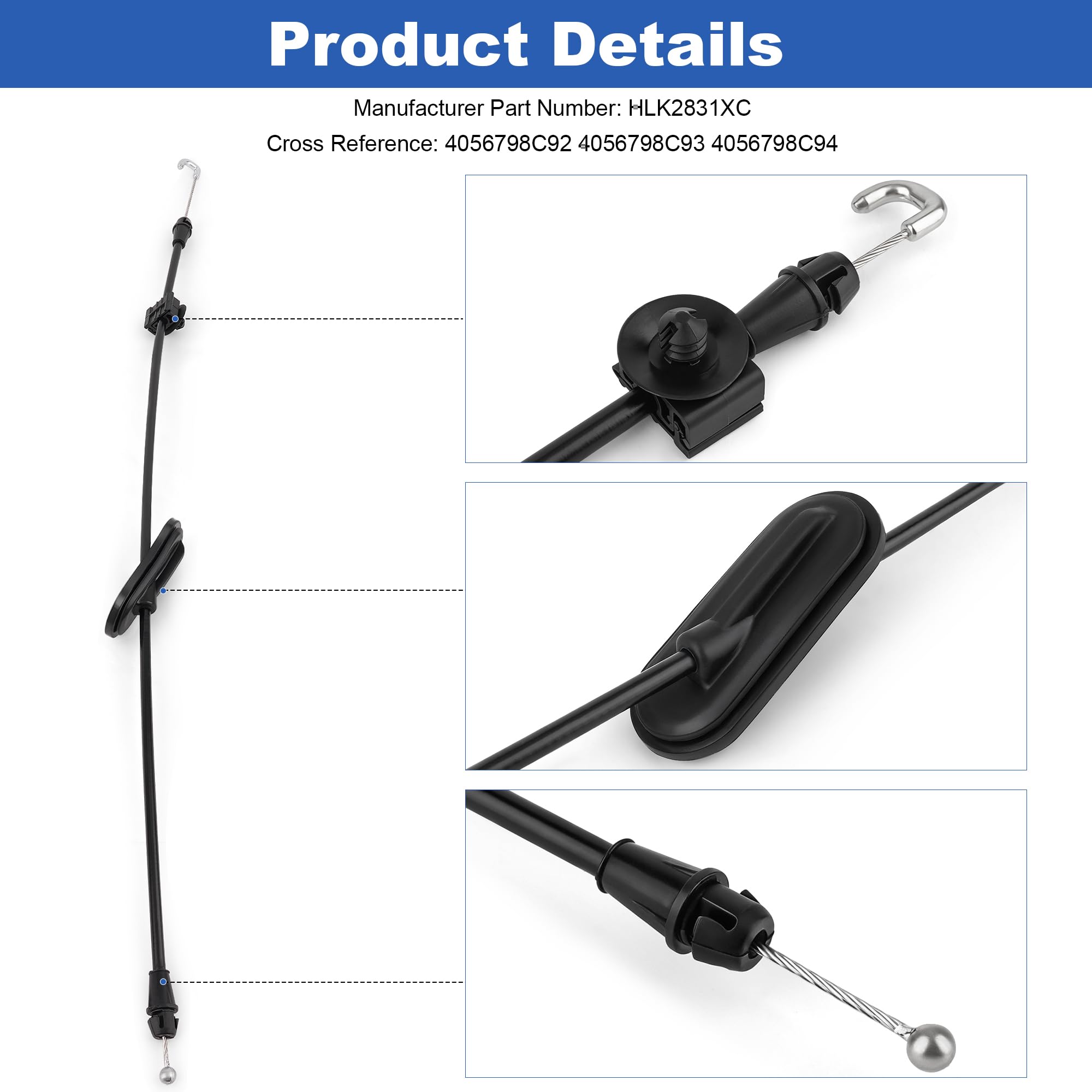 Door Latch Cable Compatible with International Navistar LT Series