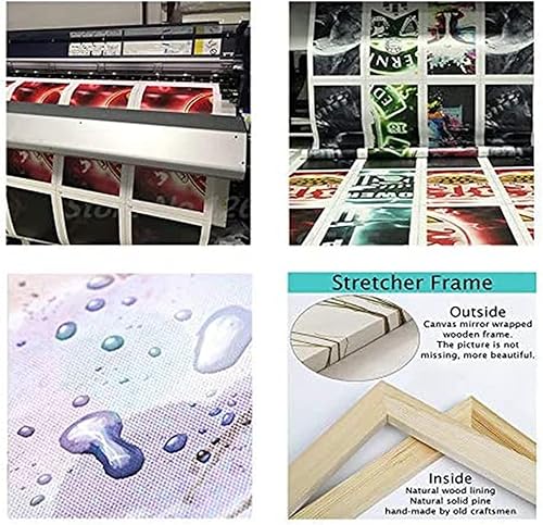 Miniatura 2 de Cleveland Indians Póster de béisbol deportivo en lienzo para pared, diseño artístico, decoración del hogar, pintura (enmarcado, 12 x 18 pulgadas)