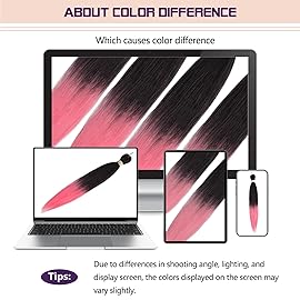 Beyond Beauty Braiding Hair pre stretched, Braids Synthetic Fiber Ombre Yaki Texture, Natural Easy Twist Braids Crochet Hair Hot Water Setting hair extensions