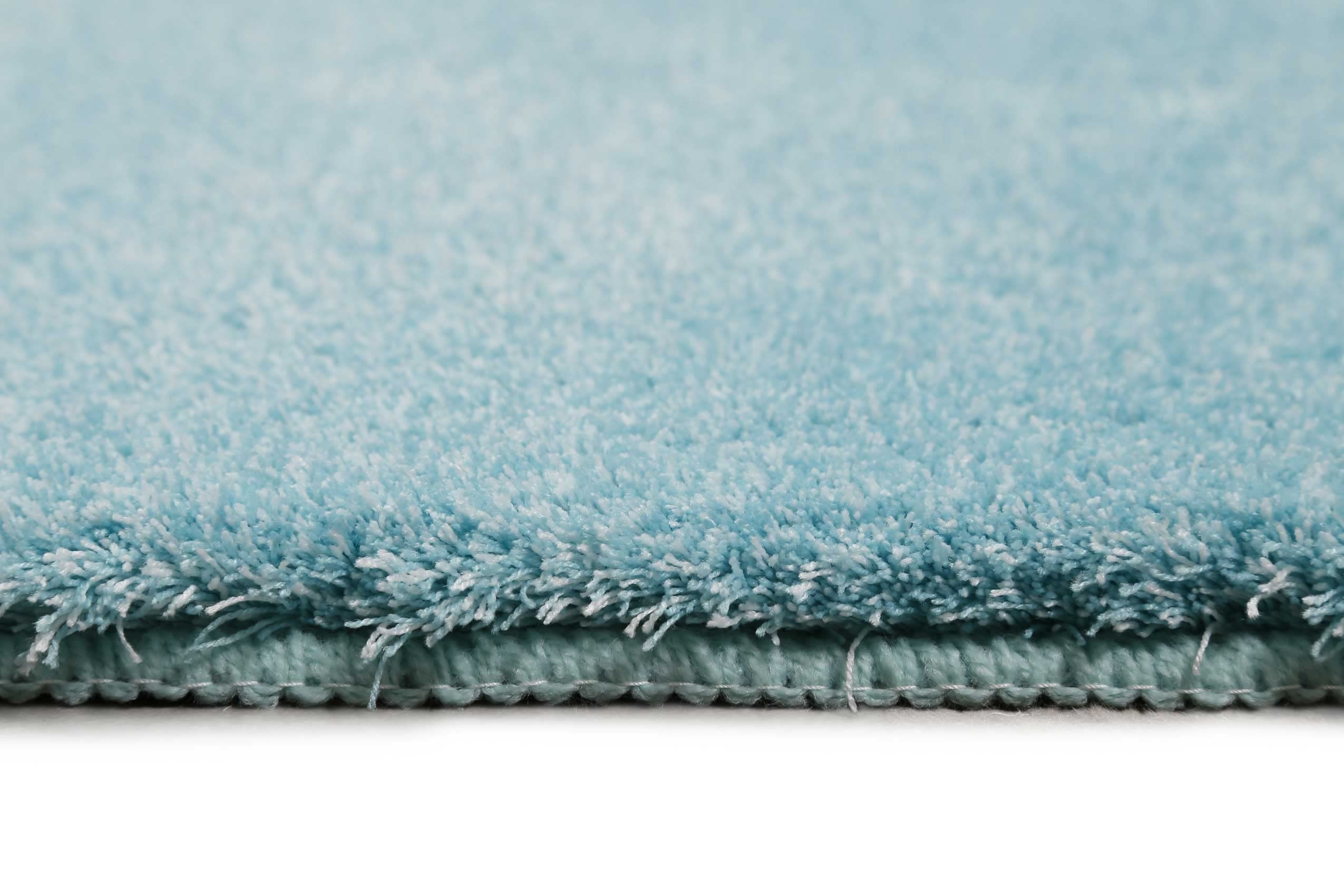 Wecon Home Luuk Badteppich, 80 x 150 cm, türkis | moderner flauschiger Badezimmerteppich mit antirutsch Rücken