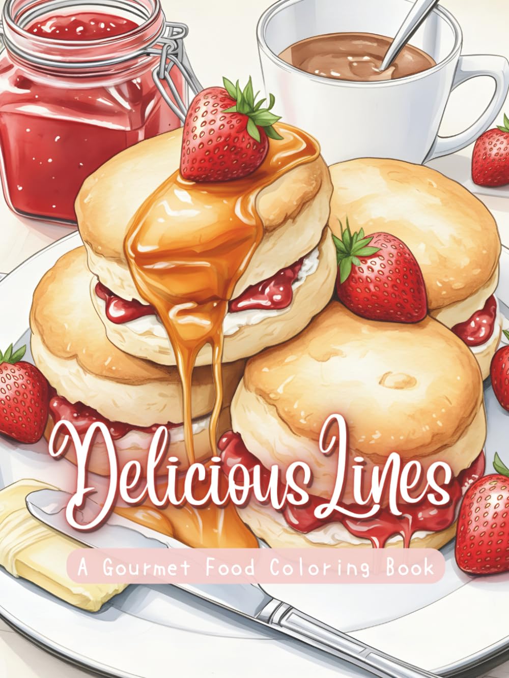 Delicious Lines: A Gourmet Food Coloring Book
