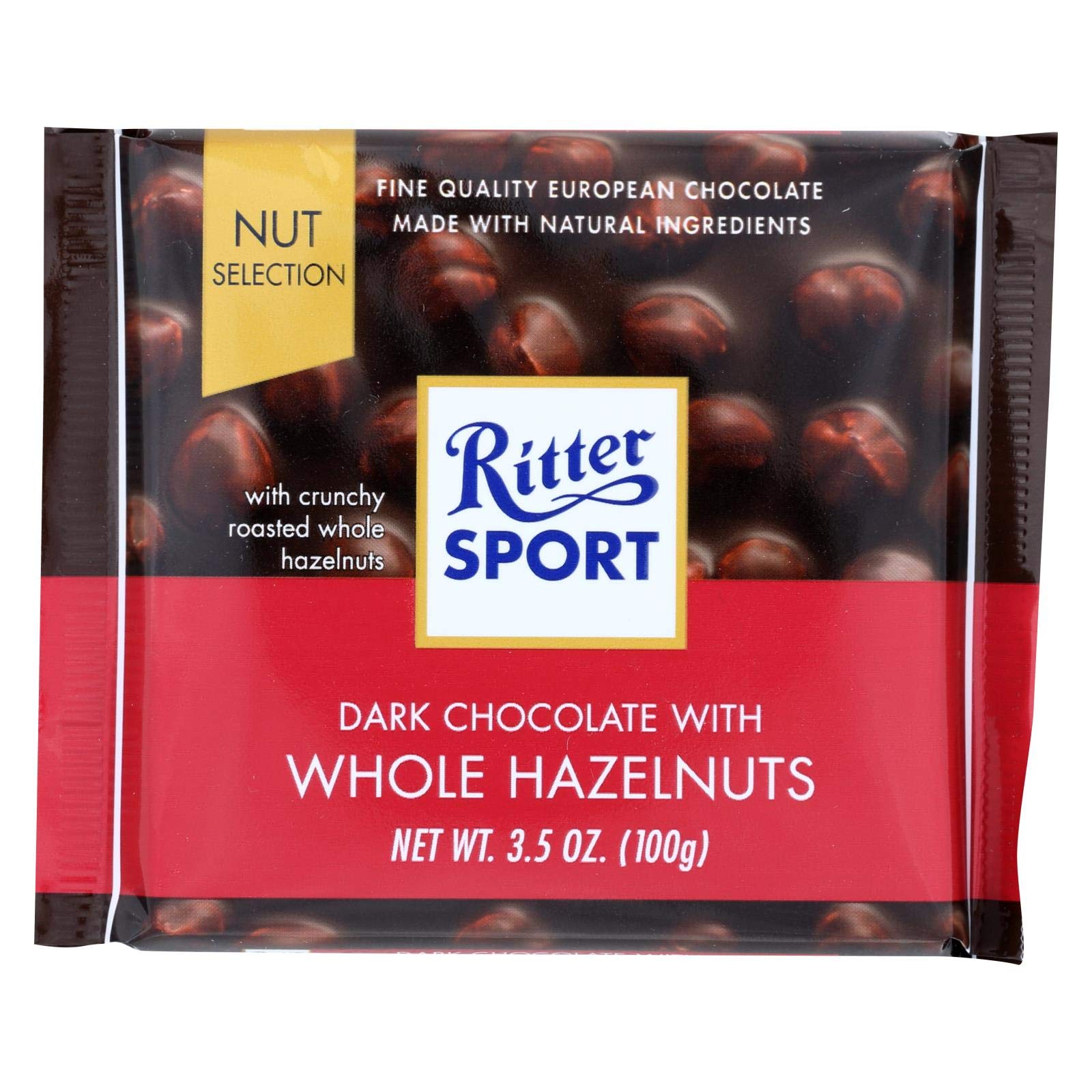 Ritter Sport Choc Bar Drk Whl Hzlnut