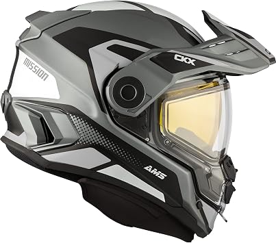 CKX Mission AMS Optic Snow Helmet w/Electric Shield Matte Gray Small