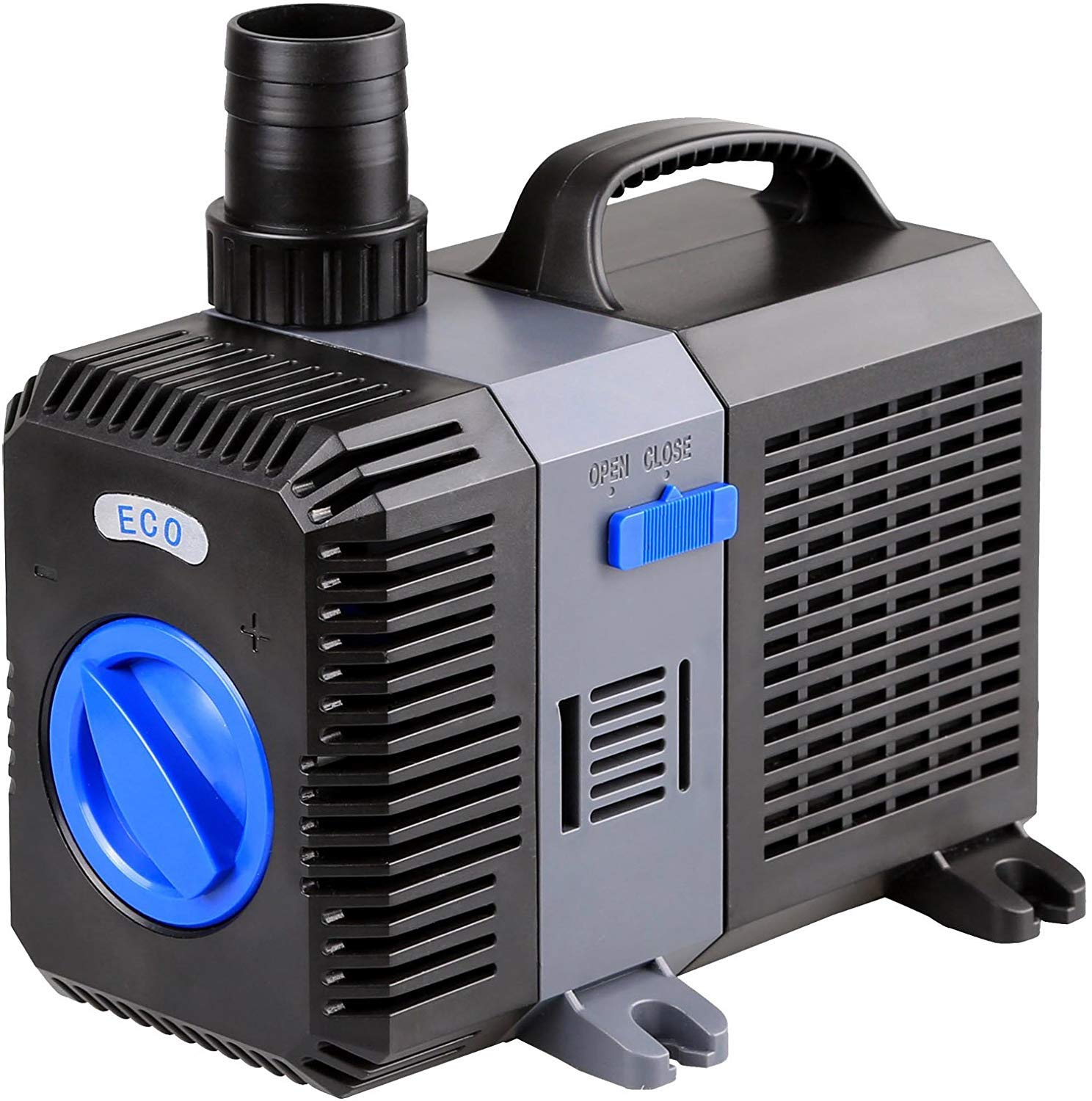 Pondlife Teichpumpe CTP-2800 SuperECO, 3000 l/h, 10 W, H-Max 2 m, Aquariumpumpe/Teichfilterpumpe für Filter & Bachlauf, einstellbarer Durchfluss, 10 m Kabel, Schlauch 19/25/32 mm, leise
