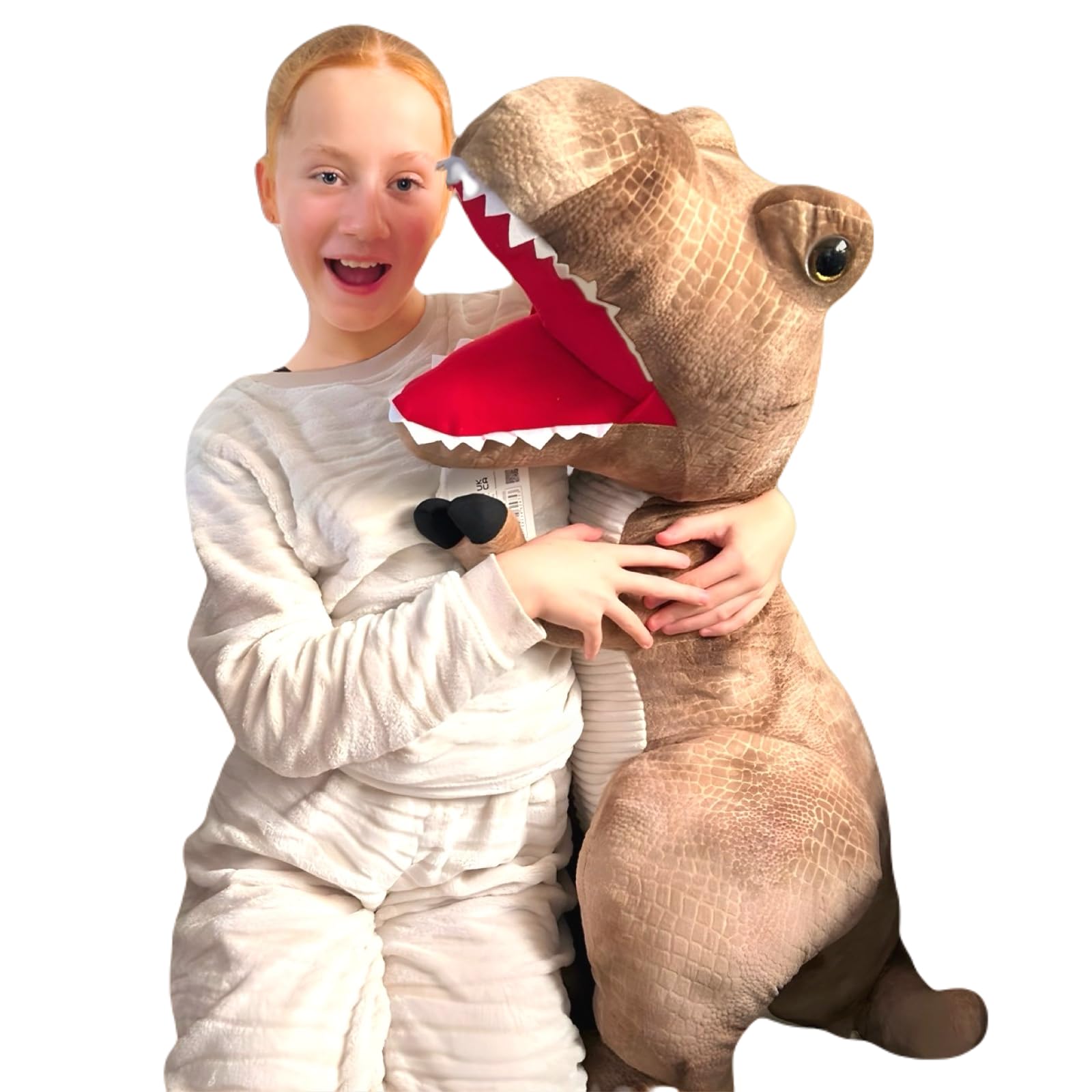 Deluxe Paws Extra Large Cuddly Plush Brown Dinosaur