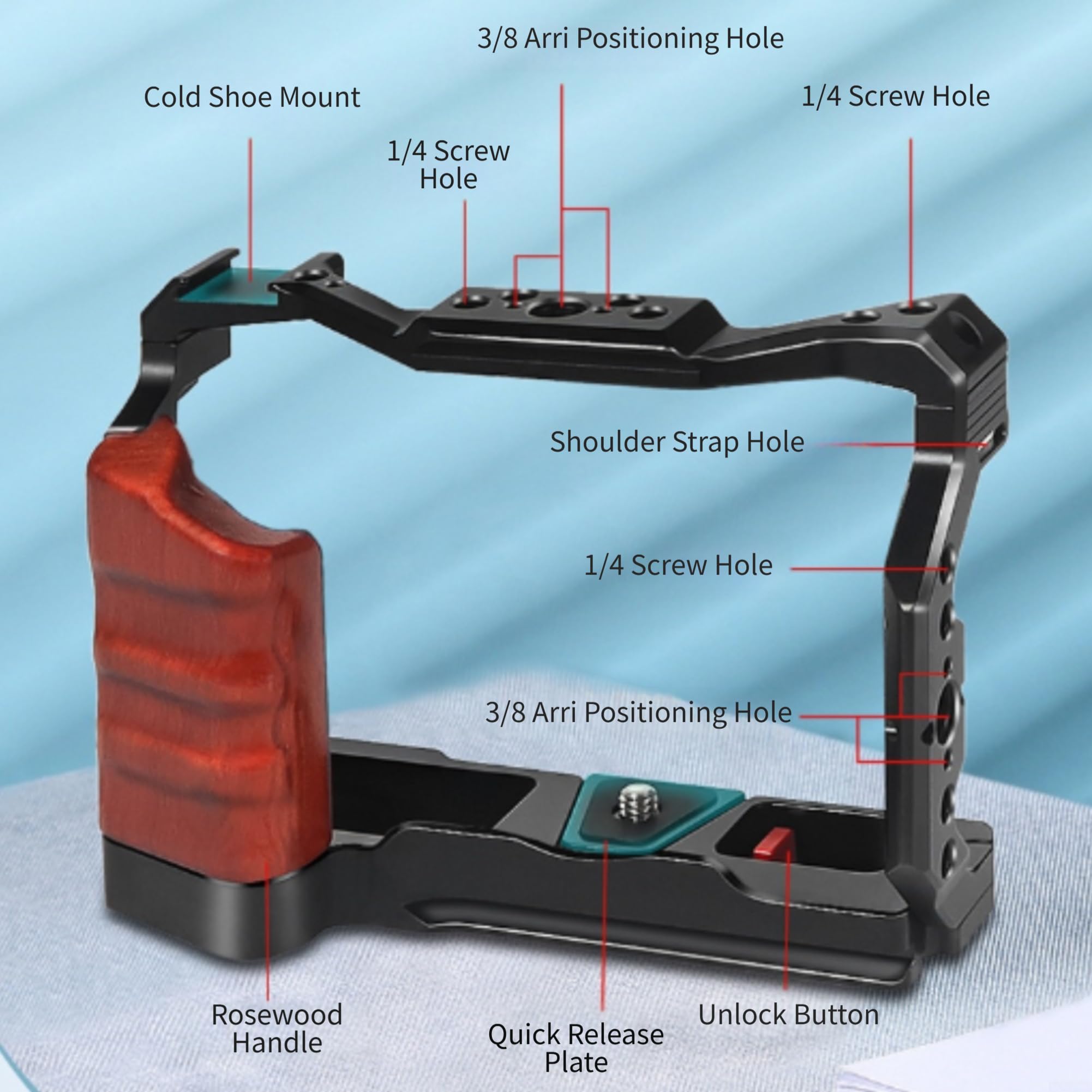 Cadre de protection complet en métal pour chaussure froide Fuji X-T5 (Cage