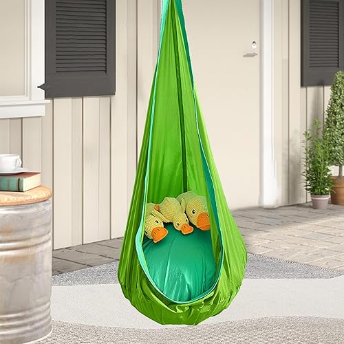 Miniatura 21 de Columpio sensorial para niños, terapia de alegría sensorial duradera, terapia colgante para interiores y exteriores, hamaca para niños, adolescentes