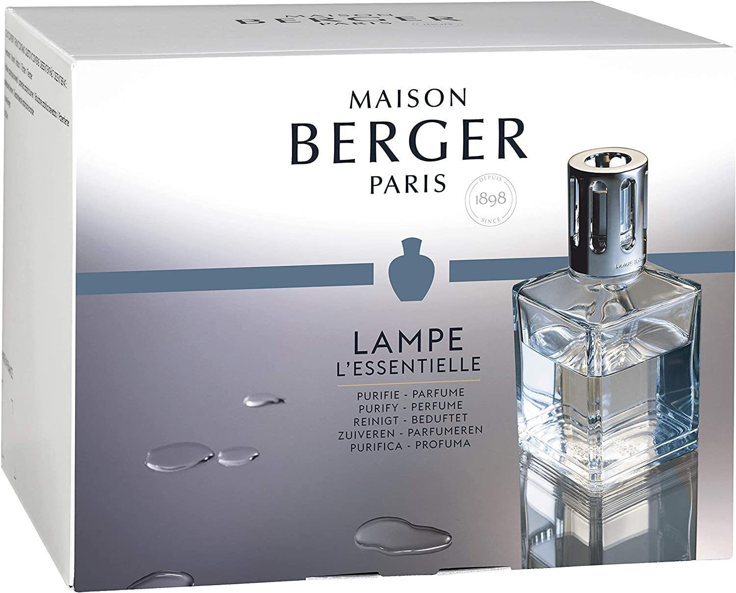 LAMPE BERGER Paris - Starter set per la freschezza della primavera, rettangolare, con 2 fragranze, 250 ml neutro, 250 ml limone verbena, con 1 biglietto a sorpresa di Langelütje