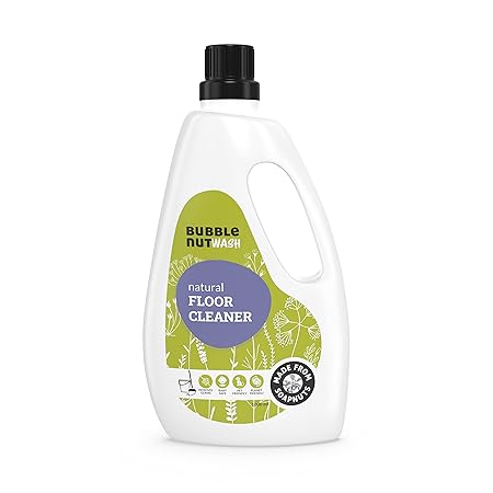 BubbleNut Wash Floor Cleaner- Natural & Organic Liquid Disinfectant, Baby safe, Pet friendly, Insect Repellent, Herbal (1 Lit)