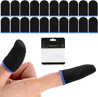 oruola 10 pares de fundas para dedos para juegos móviles, fundas de fibra de carbono para juegos, ultrafinas, transpirables y que absorben el sudor, se adaptan a todos los dispositivos de pantalla