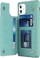 Vista 65 de Cavor for iPhone 11 Wallet Case with Card Slots Holder,Premium PU Leather Kickstand Feature Case [Wrist Strap] Double Magnetic Clasp Shockproof Flip