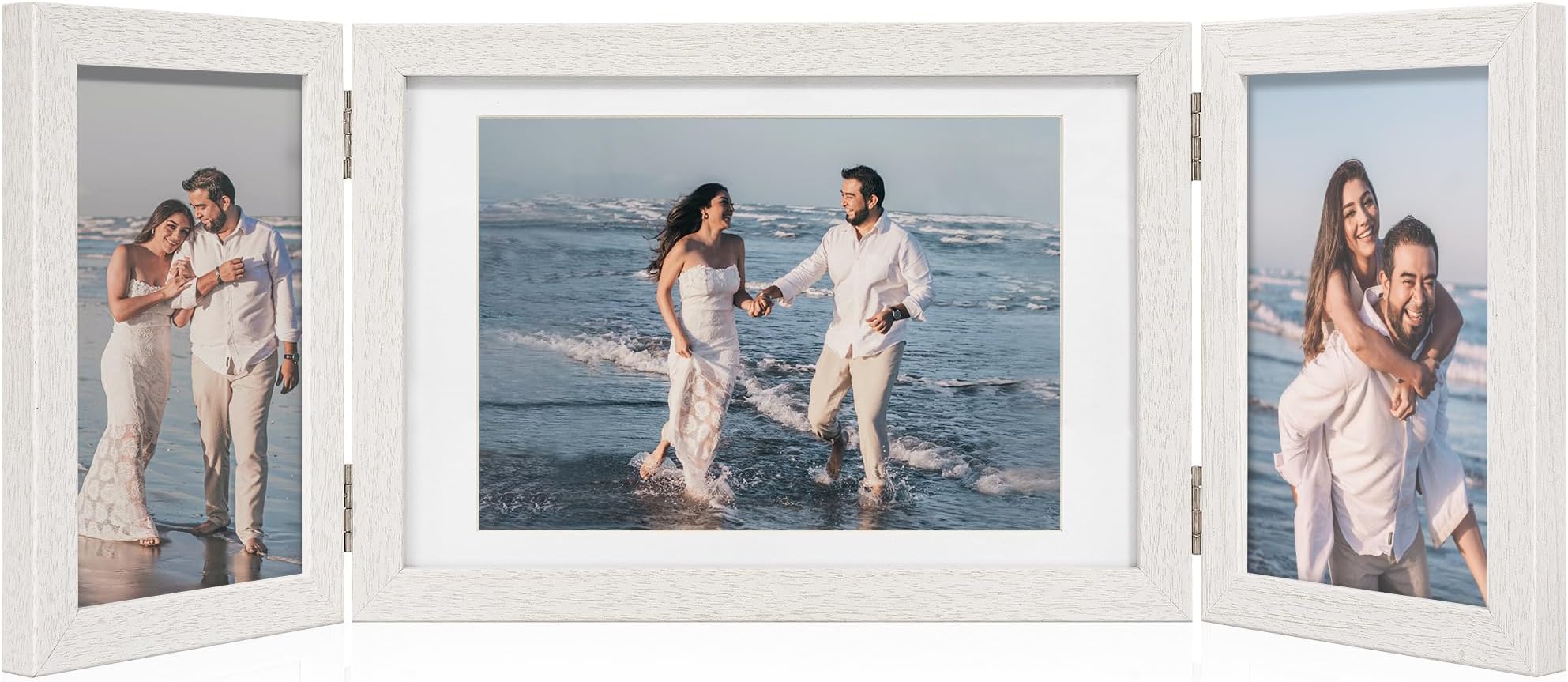 White Triple Photo Frames