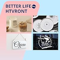 Vista 8 de HTVRONT Vinilo permanente blanco – Vinilo adhesivo permanente mate de 12 pulgadas x 65 pies, compatible con máquina de corte Cricut, Silhouette