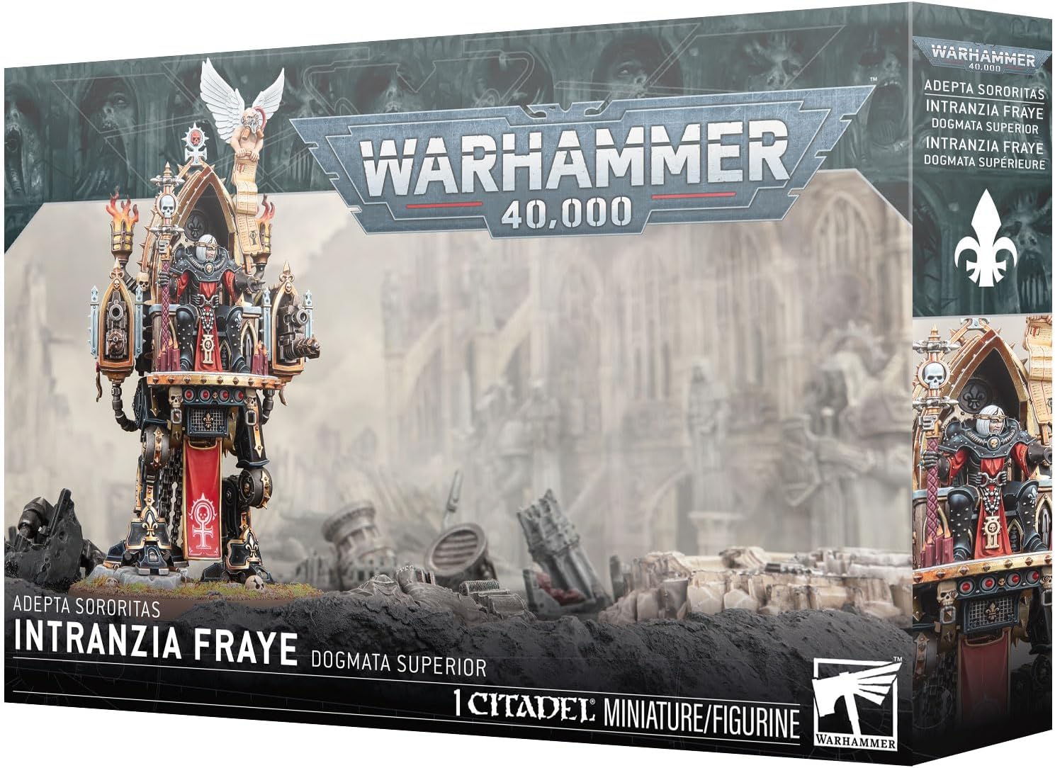 Intranzia Fraye Dogmata Superior Miniature for Warhammer 40,000, Adepta Sororitas Throne of Blame Model, Multipart Plastic Kit