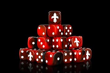 Baron of Dice Fleur de Lis Resin Dice - Set of 25 Round
