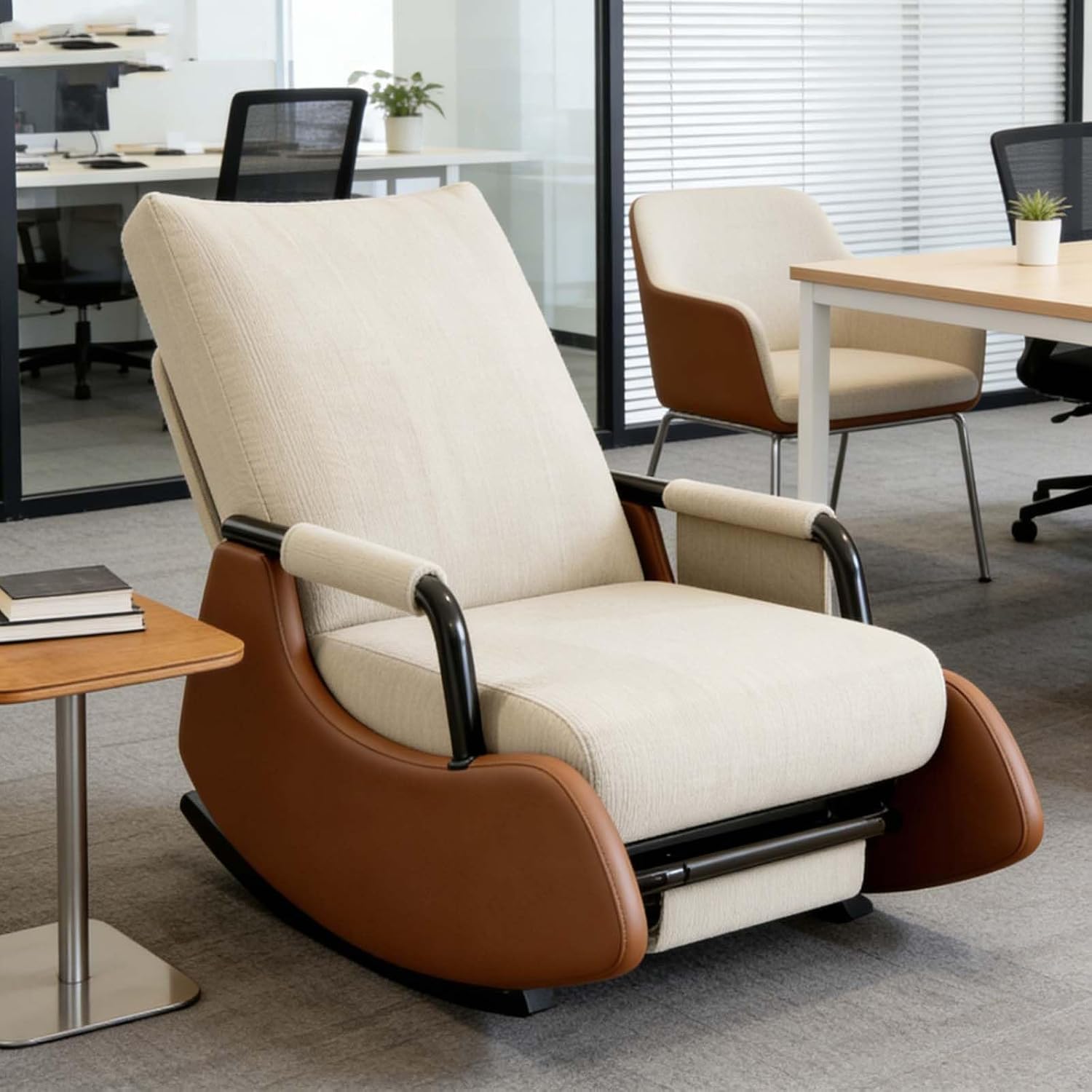 Luxury Rocking Chair with Foot Rest | Decorative Rocking Chairs for Living Room | All-Purpose Chairs for Bedroom, Nursery & Outdoor