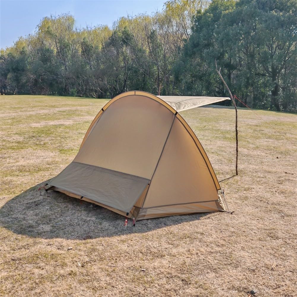 Tenda leggera per una persona per campeggio ed escursionismo all'aperto | Ultra leggero 1,35 kg, PU3000 impermeabile, tessuto ripstop 210T, spazioso riparo singolo per avventure in tutte le stagioni