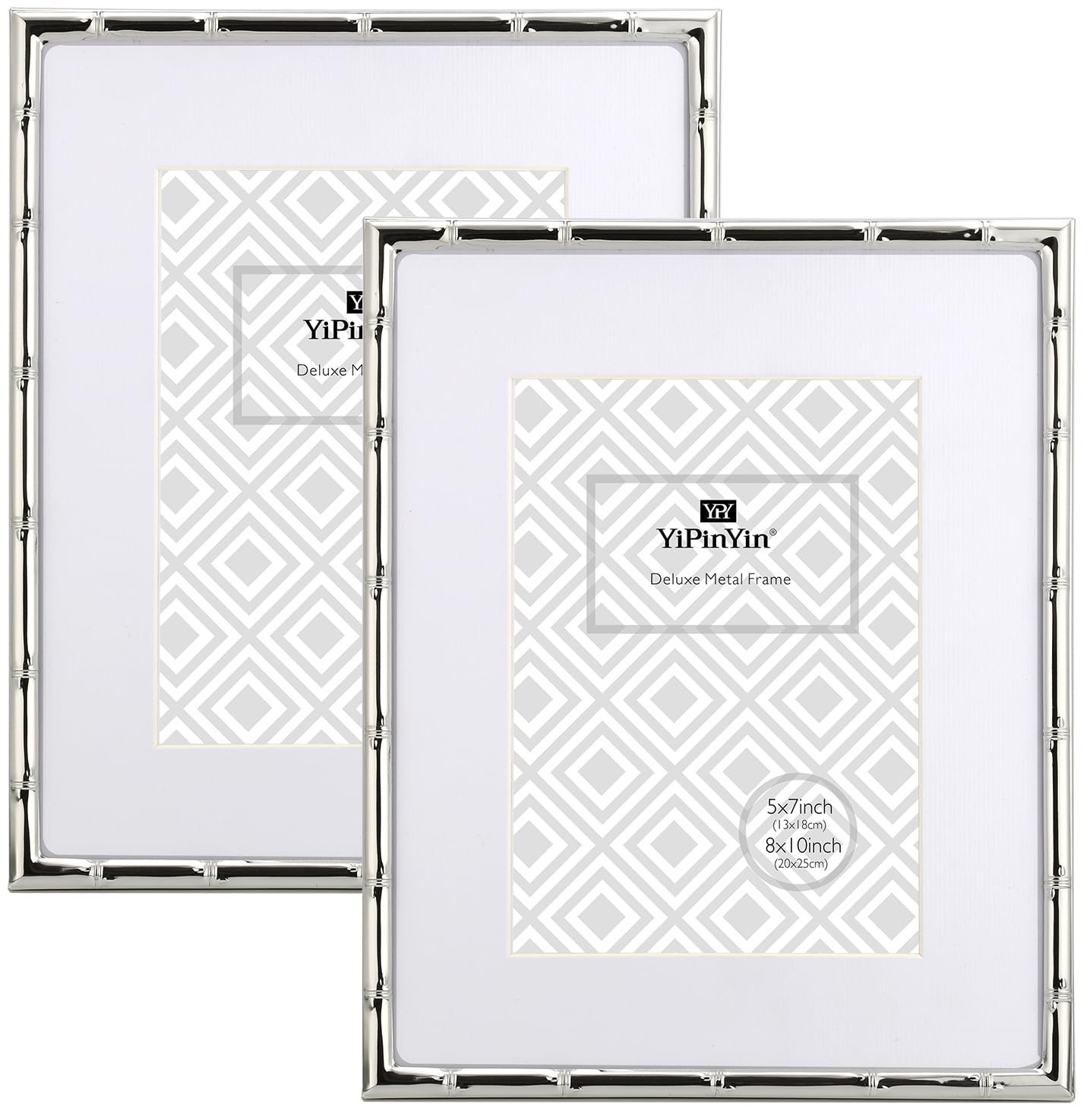 YiPinYin 8x10 Bamboo Detail Silver Frame
