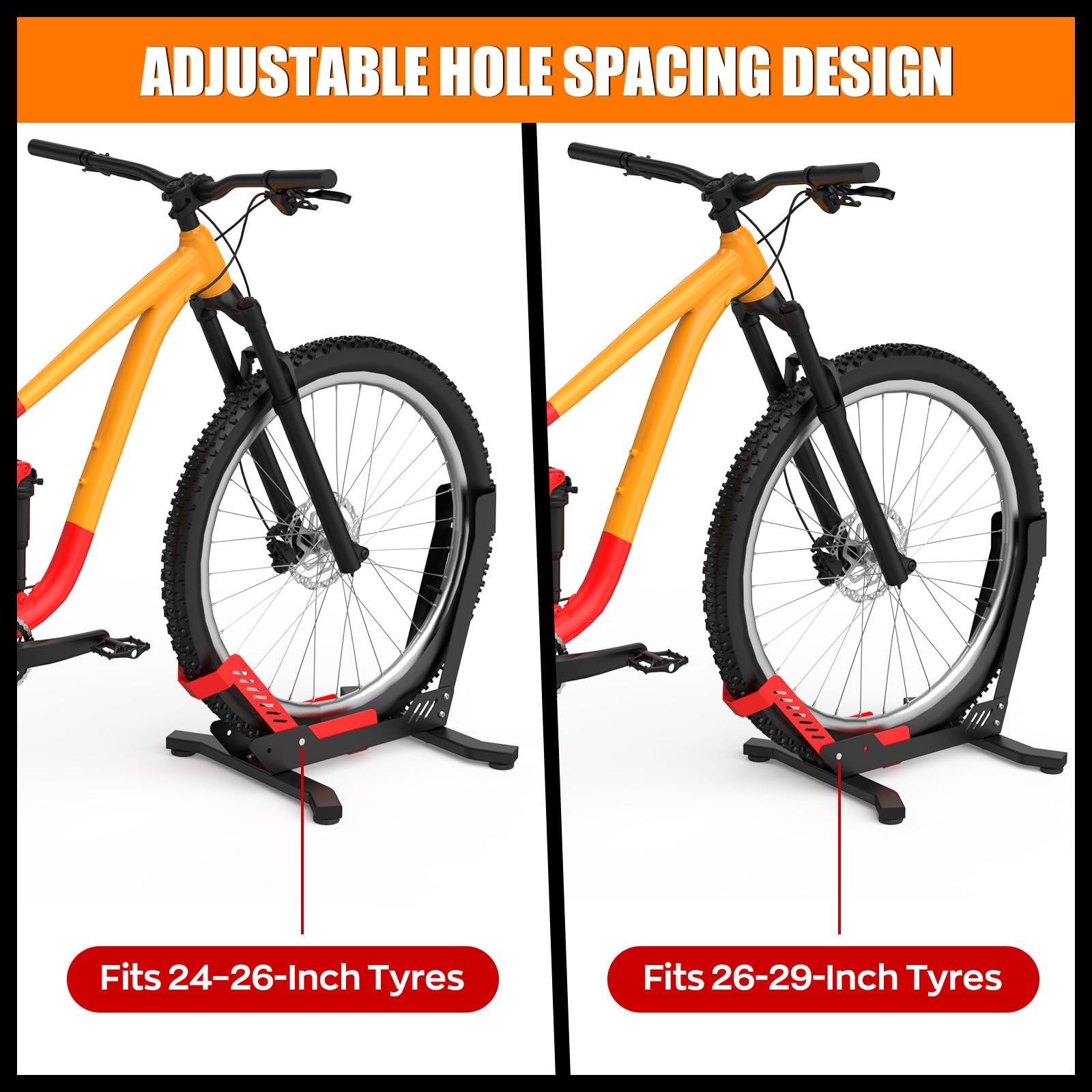 IMAYCC Support Vélo Professionnel au Sol pour Roues 26 à 29 Pouces – Stationnement Intérieur et Extérieur – Garage