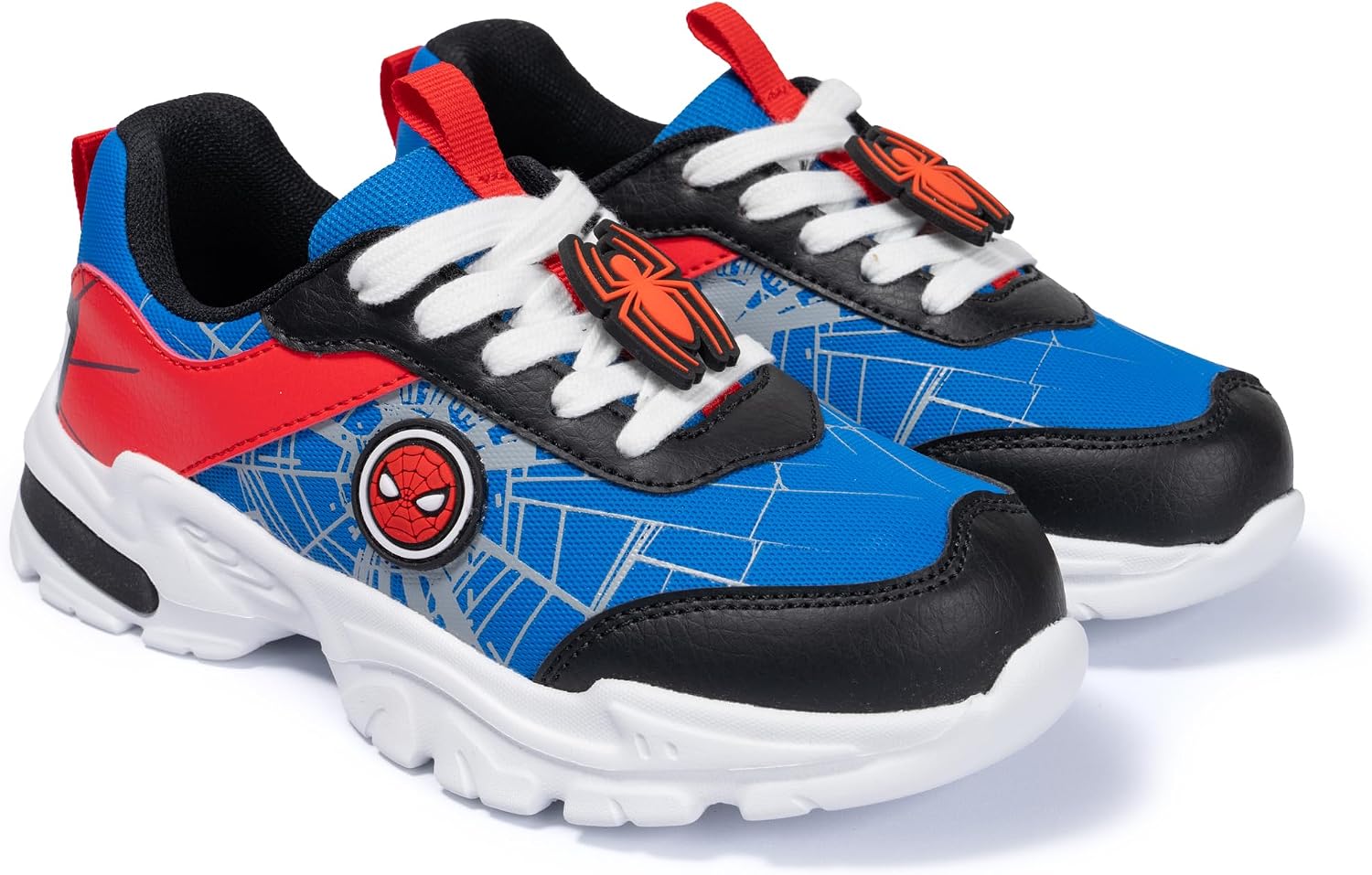Official Marvel Spider-Man Spidey Spiderman Kids Sneakers Athletic Shoes Lace Up Comfortable Running Walking Play Footwear
