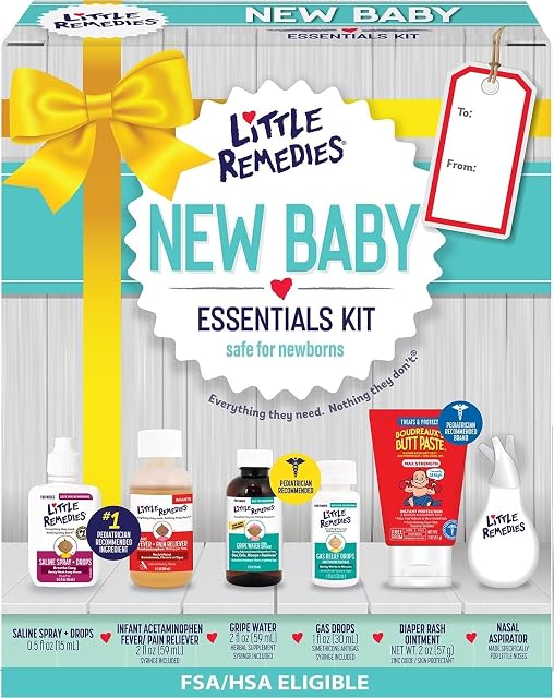 Little Remedies New Baby Essentials Kit 6-in-1 Bundle for Newborns