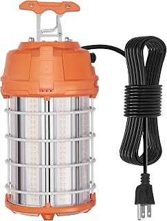 VEVOR LED Temporary Work Light, 150W, 20000lm Construction Lights, 5000K Portable Super Bright & Waterproof & Connected Up to 6 Lights, Hanging Job Site Lighting for Indoor and Outdoor Lighting
