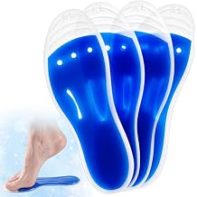 2 Pairs Cooling Insoles for Men Women Unisex, Blue Breathable Shoe Inserts for Work Boots, Sneakers, Walking Shoes11-13.5