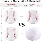 OurHonor Baseball Plush, 18 inch Oreiller de baseball Soft Fluffy Football en peluche Jouet confortable Coussin Décorations de chambre Cadeau de fête pour garçon & Filles