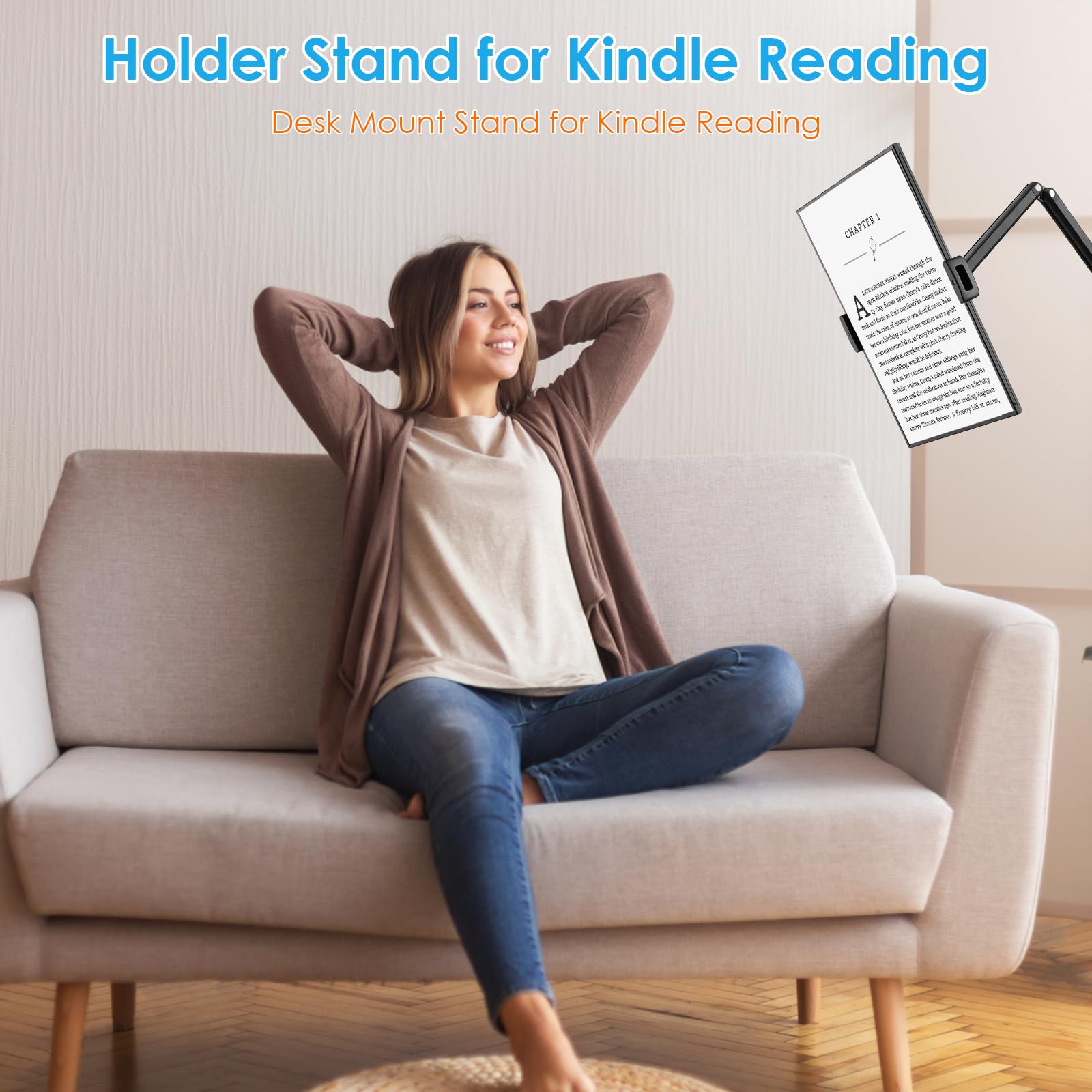 Soporte de Tablet para iPad, Kindle, Soporte portátil de 15.6 Pulgadas máximo, Brazo Plegable para iPad con Base giratoria de 360°, se Adapta a teléfonos celulares, Kindle, pestañas de 12.9 Pulgadas
