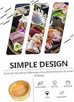 Vista 8 de Cubo de sushi Arroz japonés Sushi Tazón de arroz Plato de sushi Plato para servir sashimi Tabla de sushi Cubo de arroz de madera de gran capacidad