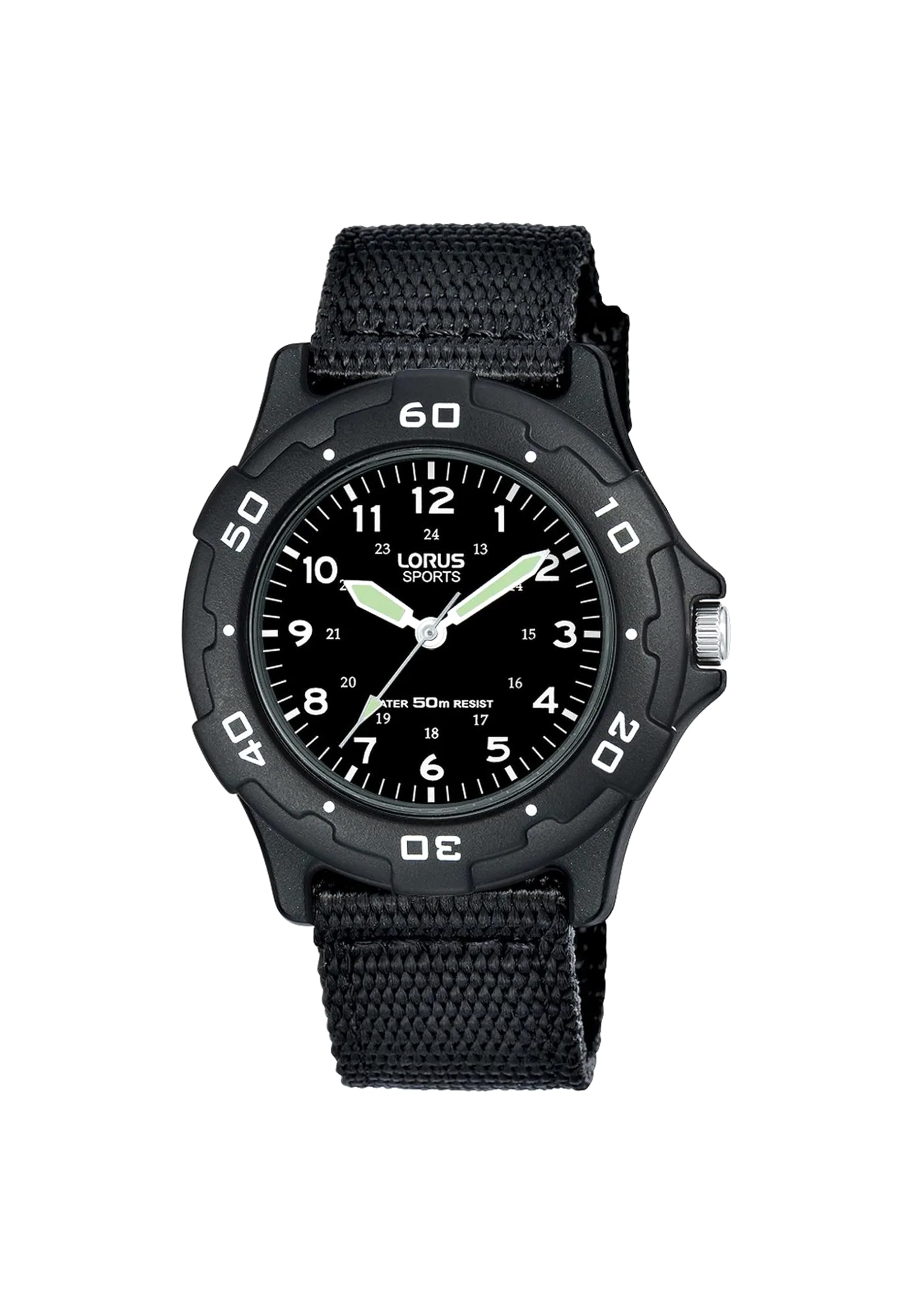 Lorus Kids - Edelstahl und Kunststoff mit Textilband RRX89FX9, Schwarz